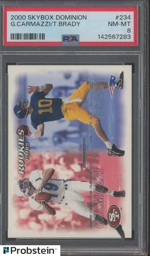 2000 Skybox Dominion #234 Tom Brady Patriots Rookie PSA 8 NEAR MINT