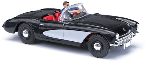 Chevrolet Corvette 1956 convertible Busch 45435 HO montado de arriba hacia abajo | Zustand: New