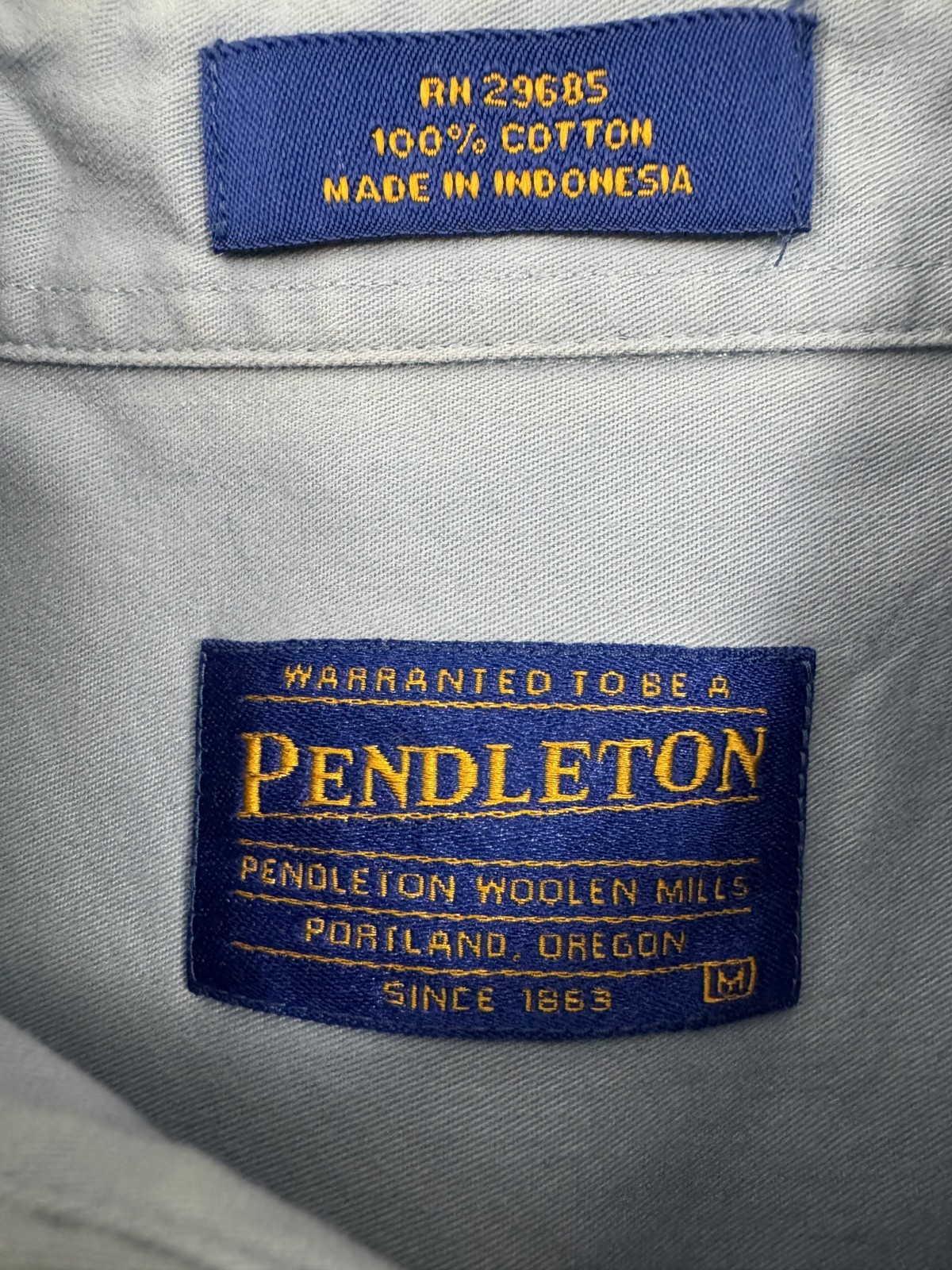 Pendleton Cotton Short Sleeve Button Down Light B… - image 4