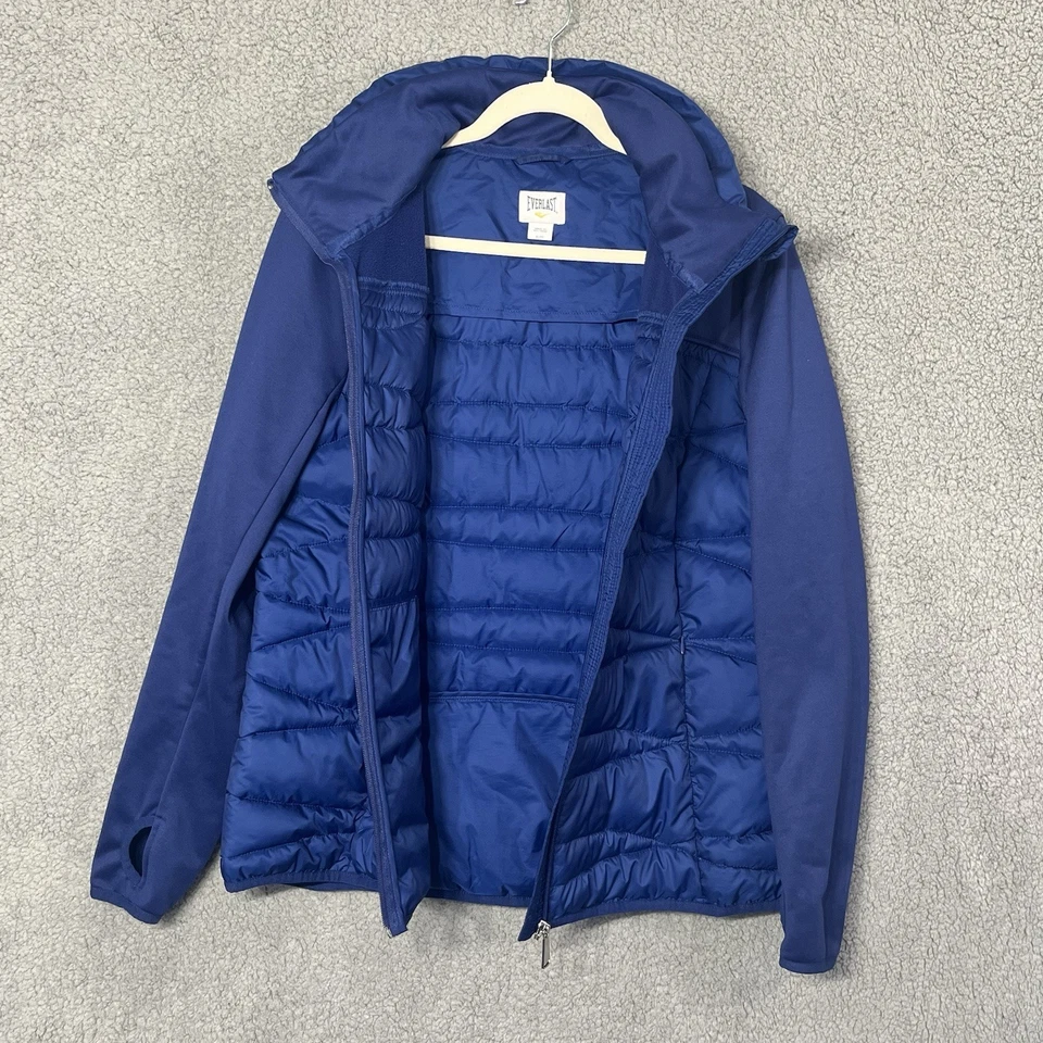 Chaqueta acolchada Everlast para mujer talla XL cremallera completa azul Foto 2 de 4