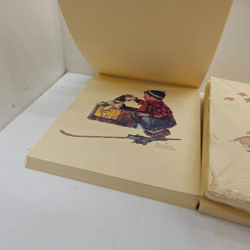 Norman Rockwell Notepads Lot of 3 Boys w/ Dogs Art Prints 1978 Vintage NOS - Picture 8 of 14