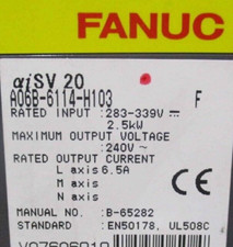 FANUC aiSV 20 A06B-6114-H103 F Servo Amplifier Module Factory stored unused item