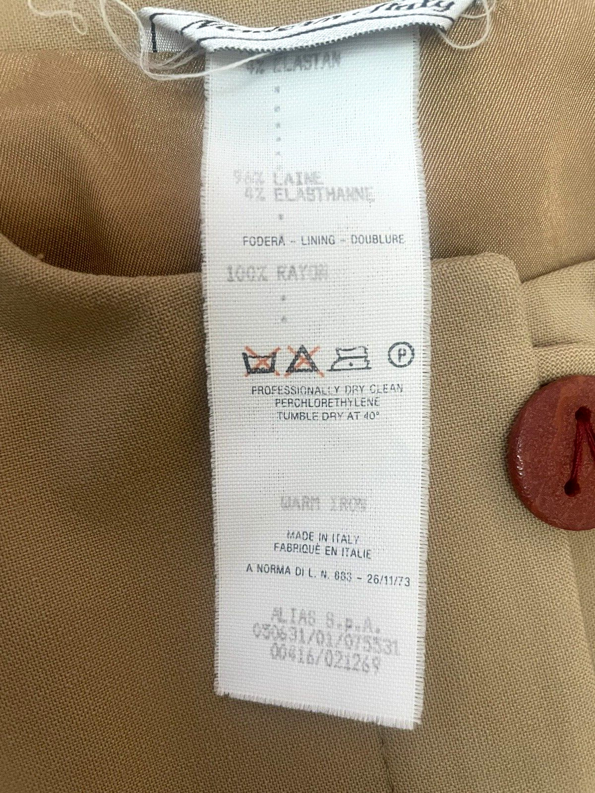 Vintage GIANNI VERSACE COUTURE Linen Suit Collarless Fitted Blazer Jacket + Pant image 4
