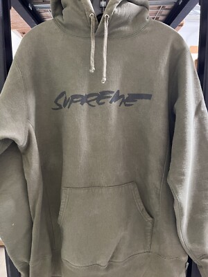Supreme x FUTURA Logo Hoodie Olive FW11 2011 HOODED