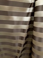 BROWN GOLD Striped Brocade Upholstery Drapery Fabric 110 in. Sold By The Yard