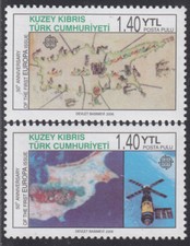 EUROPA by TURKEY-Cyprus MNH Sc 606-07  Mi 630-31A