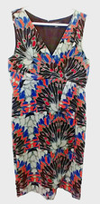 Banana Republic Dress Sleeveless Abstract Print Faux Wrap Surplice - Size 10