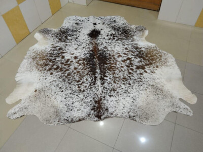 Natürliches Kuhfell Teppich Lederhaut Teppich Wohndeko Natur Tri Clr 6x5,75 Fuß