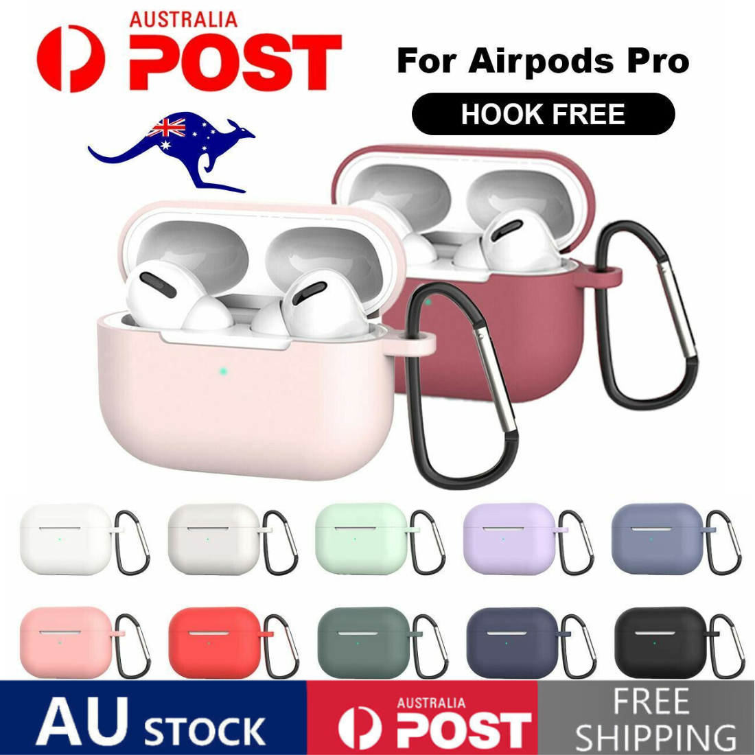 Slim Shockproof Silicone Case for AirPods Pro Protective Cover AU-image