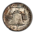1962 50c Franklin Silver Half Dollar - PQ Colorful Pattern Toning - BU - Z4737