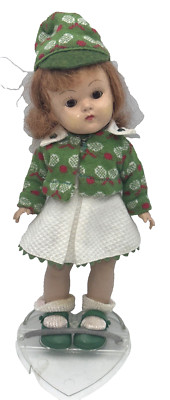 Vogue Ginny Doll Tagged 8'' 1950s Painted Eyelashes Sleep Eyes Original Dress