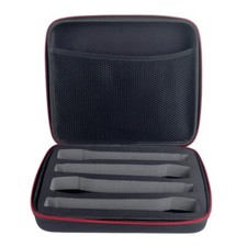 Wireless Mic Bag Protective Storage Box Shockproof Carrying Pouch 4-Compartment
