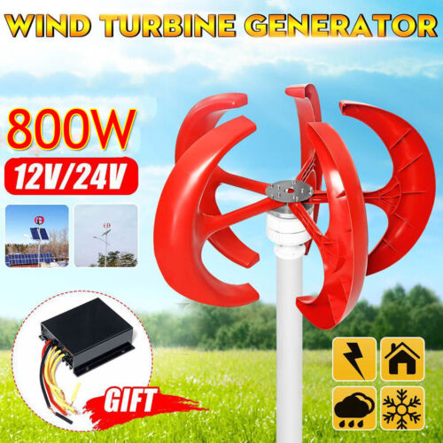 Groupes électrogènes 800W 12/24V 5 Blades éoliennes Windmill Lantern MPPT Motor - Imagen 1 de 19