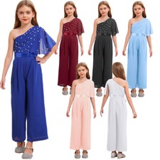 Girls Outfit School Jumper Party Romper Holidays Jumpsuit Occasions Dress Up