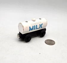 Thomas & Friends Wooden Railway Train Tank Engine 2003 Tidmouth Milk Tanker Car