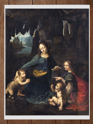 Leonardo da Vinci's The Virgin of the Rocks Poster 18x24in