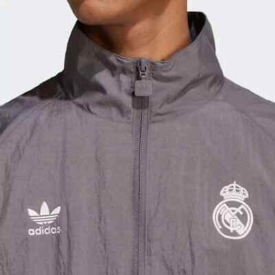 adidas Real Madrid Lifestyle OG Track Top Charcoal Dark Gray adidas Real Madrid Lifestyle OG Track Top Charcoal Dark Gray