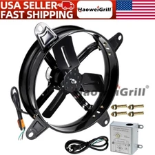 14/16 Inch Mount Fan Attic Gable Ventilator w/ Adjustable Temperature Thermostat