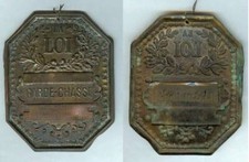 Plaque de métier - CROIX BLANCHE association chasse et pêche garde-chasse