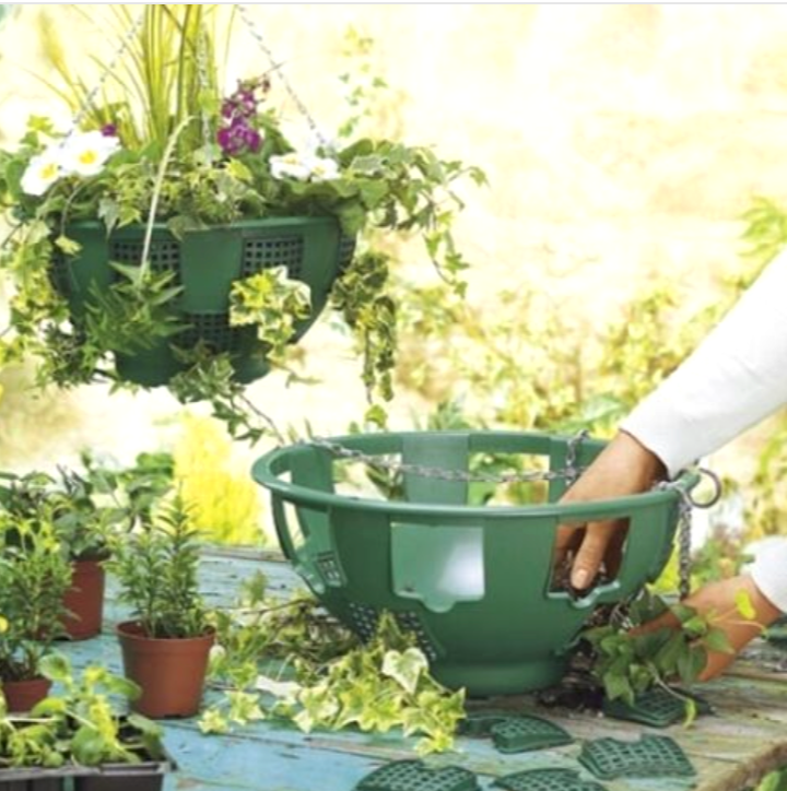 4 x 15" Easy Fill Hanging Baskets (GREEN) Hanging Basket eBay