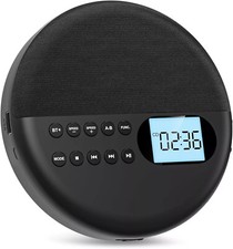 Portable CD Player with Bluetooth Speaker Built-in 1500mAh Battery CD