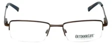 Outdoor Life Designer Reading Glasses OL825M-183-53 mm Brown Metal &Tortoise Tip