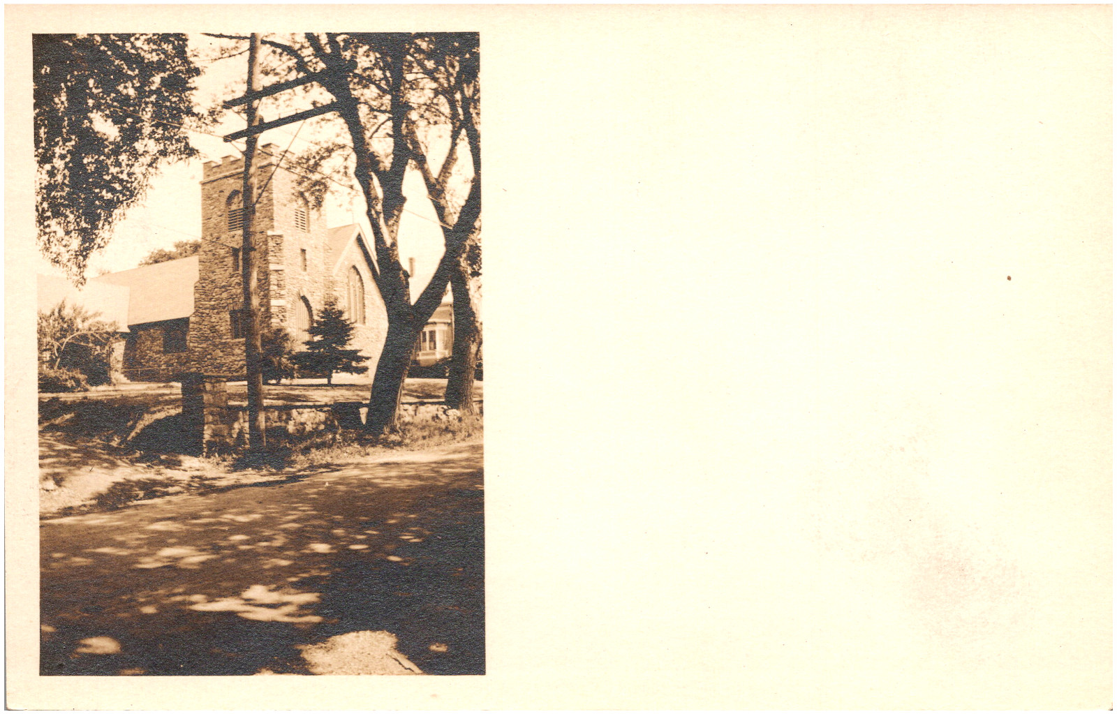 Holy Trinity Episcopal Church in Tiverton Rhode Island RI 1900s RPPC Postcard