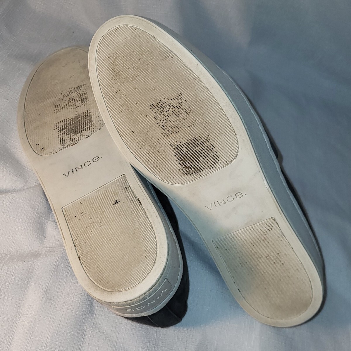 Vince Wallace Grey Suede Slip-On Platform Shoes Size 8 VINCE Wallace Suede Platform Slip On Grey Gray Sneakers  main image 4