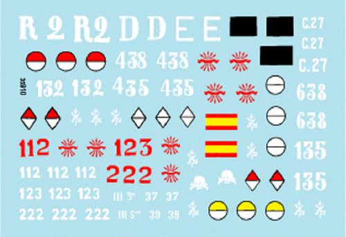 Star Decals 1/35 Spanish Civil War Pt 1 Nationalist T-26 Tanks decals 35910 - Picture 2 of 2