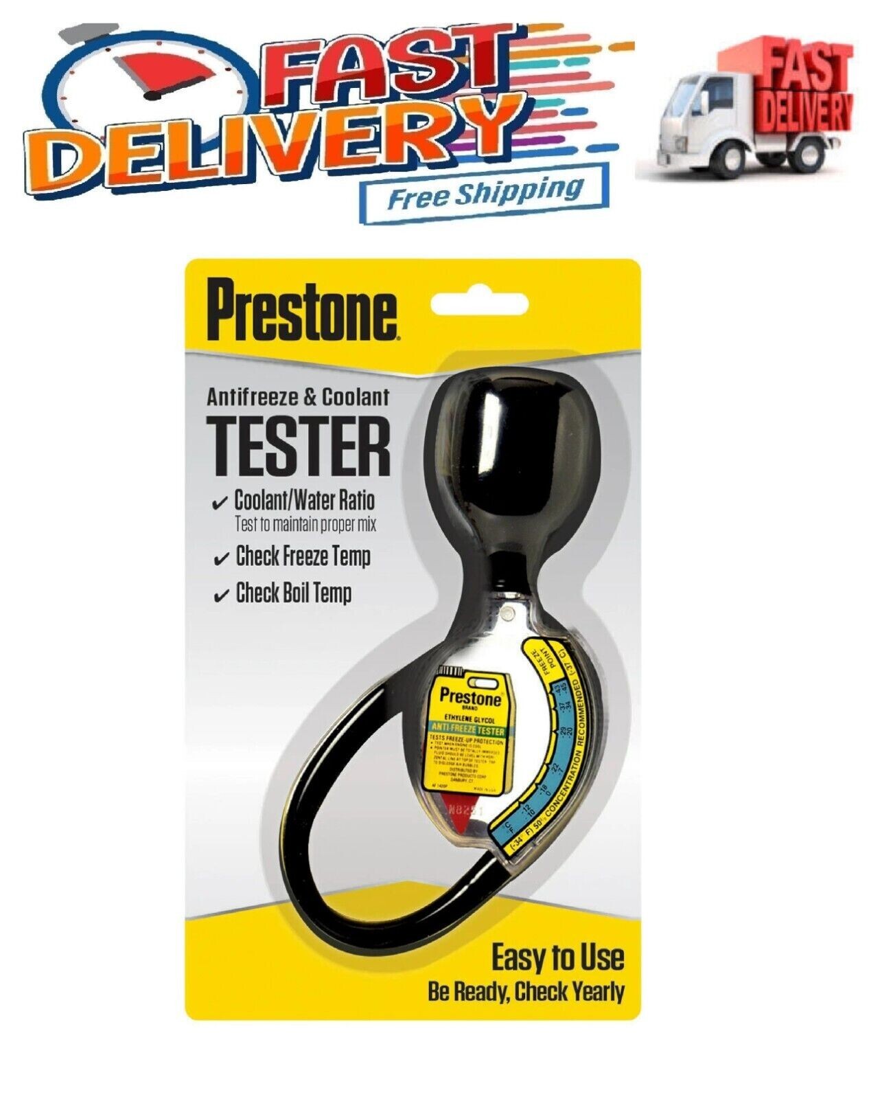 Prestone Antifreeze Coolant Tester, Works For All Coolants (Free&Fast