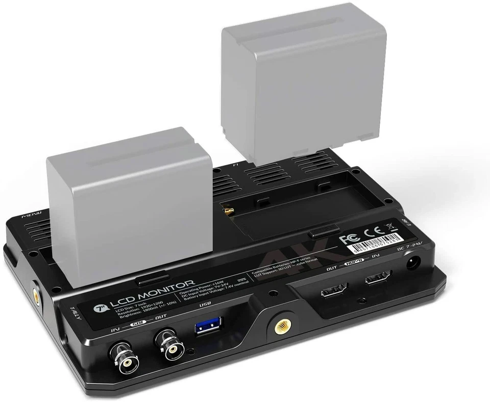 LILLIPUT H7S 7" 1800nit On-Camera Video Monitor 1920x1200 4K HDMI 3G-SDI 3D LUT - Image 3 of 4