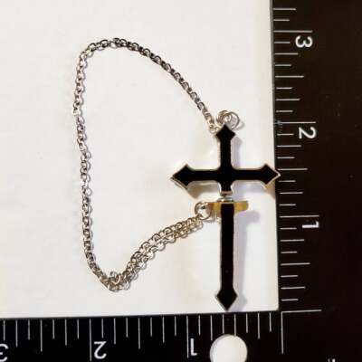 Gothic Cross Drop Earrings - Y2K Punk Rivet Pendant Hoop Earrings For Women Goth Fashion