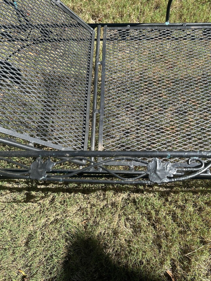 Vintage Woodard Style Wrought Iron Adjustable Garden Chaise Lounge