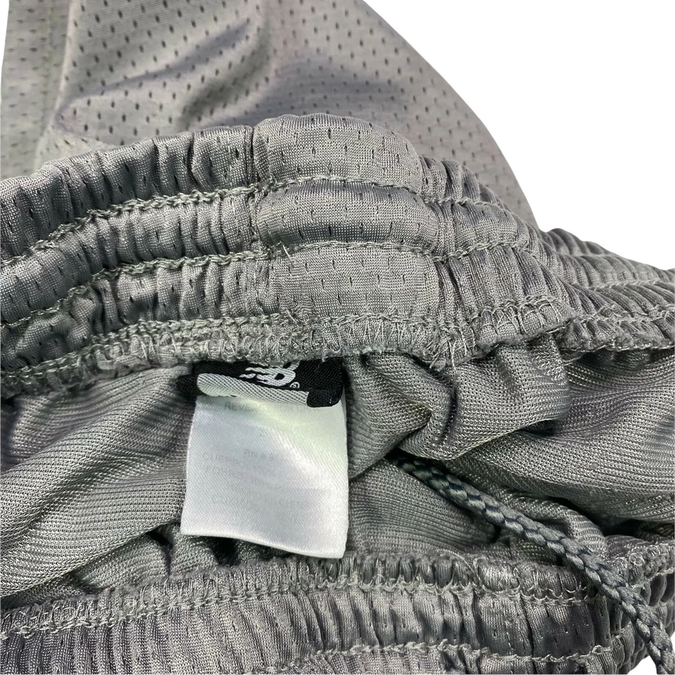 Pantalones Cortos New Balance Malla Niños Talla S Gris Atlético Cordón Baloncesto Foto 4 de 4