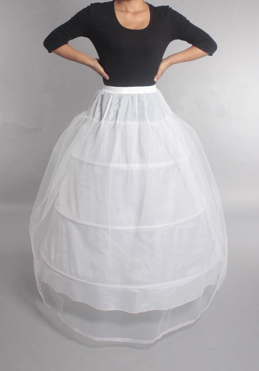 Wedding Petticoat Underskirt - Hoopless A-Line Crinoline Slip For Wedding  Dresses, Prom Dresses, Size UK 6-14, 38" Length Bridal Petticoat Full Slip