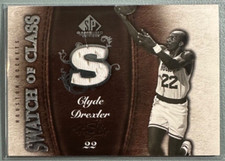 CLYDE DREXLER 2007-08 SP Game Used Swatch of Class Game-Worn/Used Patch