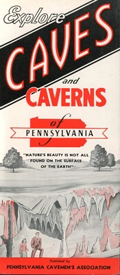1951 Explore Caves and Caverns of Pennsylvania Travel Brochure