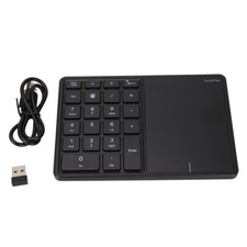 2 In 1 BT Wireless Number Pad Numeric Keypad With Touch Pad Black For Computer