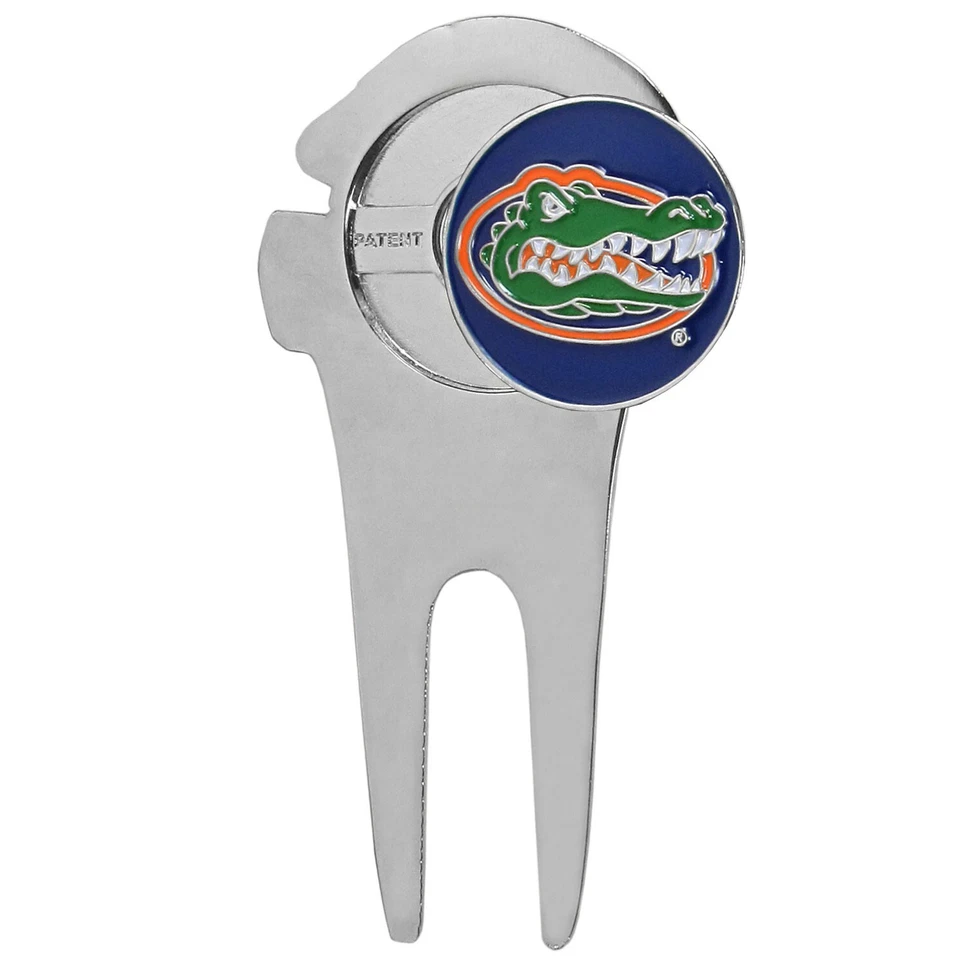 Herramienta de divot de casco de metal Florida Gators con marcador de pelota de golf de 1" con licencia de la NCAA Foto 2 de 3