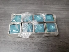 8 New Pool Cue Chalk  Each in Chrome Holder 1" high  Chalk is 13/16" Cube 