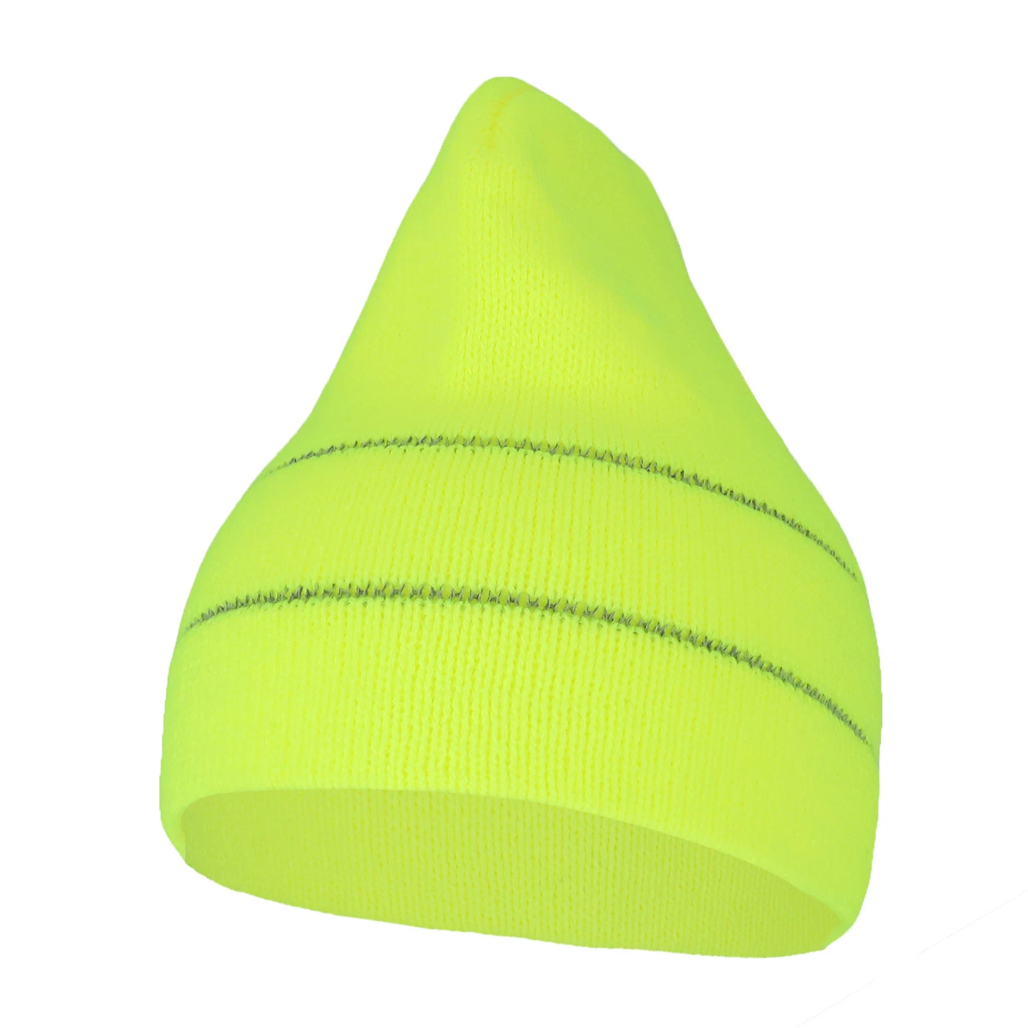 Made in USA 3M Reflective Stripes High Visibility Safety Knit Beanie - FREESHIP