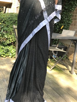 Designer Silk, lace & Net Saree with Handmade Zari blouse & Kamdani on Net Palu