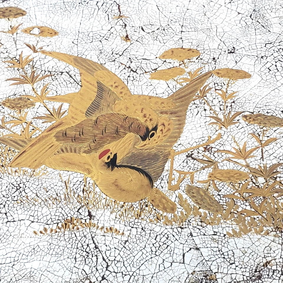 Bandeja japonesa de laca con cáscara de huevo de principios del siglo XX período Meiji tardío o Taisho Foto 2 de 4