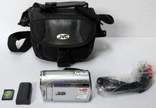 JVC Everio GZ-MS90U Hard Disk Drive Camcorder Silver Tested W/ Battery & SD Card