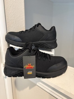 Thorogood Work Boot Black Slip Resistant Athletic Composite Toe Men 11 W ASTM