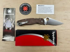 Spyderco Crucarta PM2 C81MPCW2 - Canvas Micarta Satin CruWear w/Deep Carry Clip