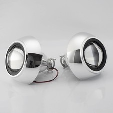 2.5 Inch Mini Bixenon Projector Lens with 3.0inch Sliver Chrome Shrouds Decor...