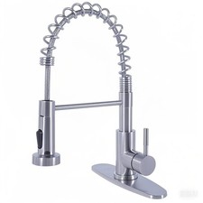 Grifo para fregadero de cocina de acero inoxidable 304 con acabado en n quel cep