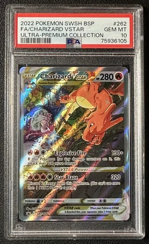 CHARIZARD VSTAR PSA 10 2022 POKEMON SWSH BSP #SWSH262 ULTRA PREMIUM COLL 6105