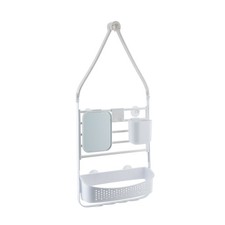 Deluxe Flex Adjustable Plastic Shower Caddy White